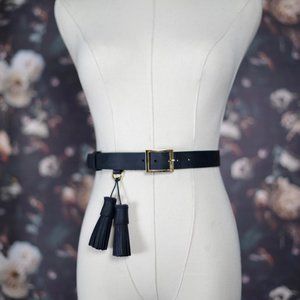 Kalma Belt in Matte Black Leather